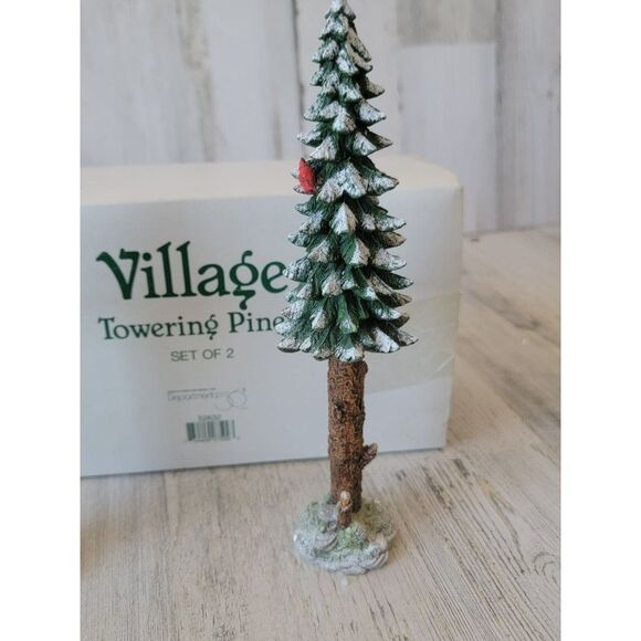 Dept 56 52632 Towering Pines snow village accessory Xmas set - Picture 3 of 7